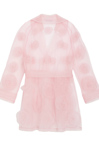 Pink / ROSE APPLIQUE TRENCH COAT