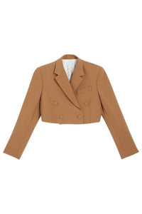 Brown / CROPPED BLAZER
