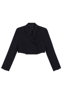 Black / CROPPED BLAZER