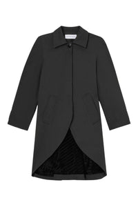 Black / GODET TRENCHCOAT