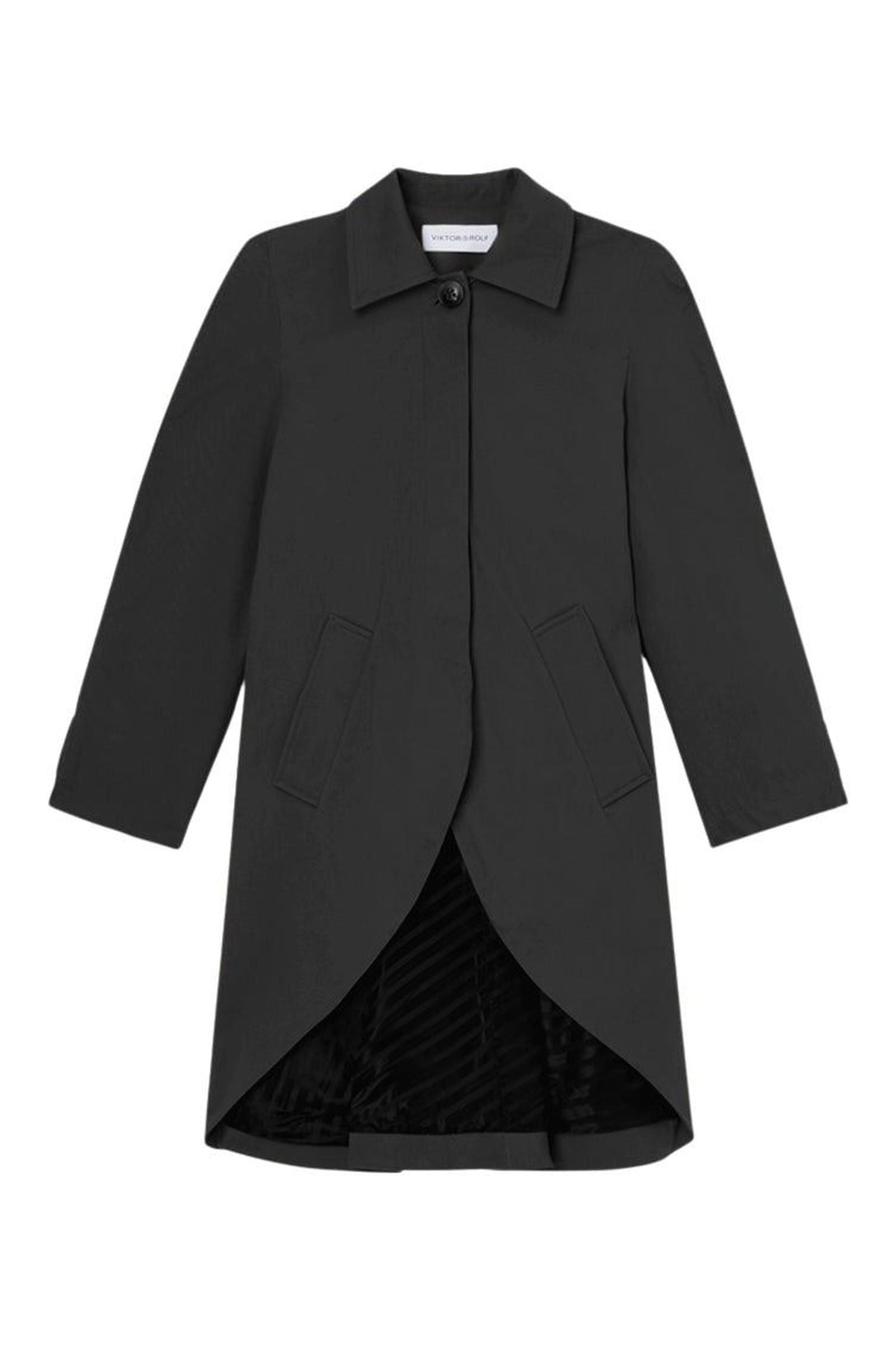 Black / GODET TRENCHCOAT