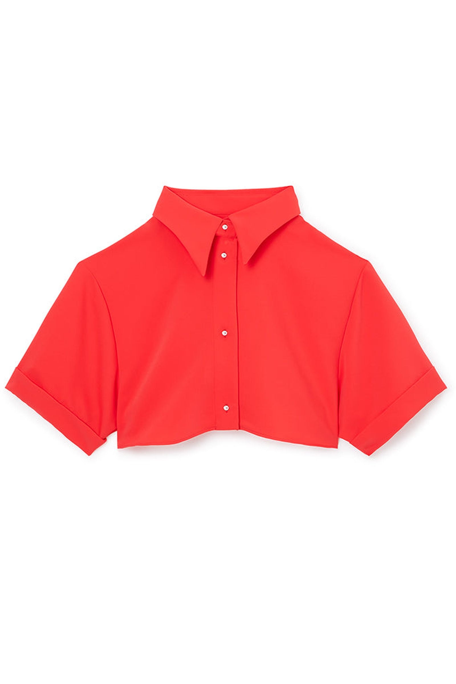 Red /  CROPPED SHIRT