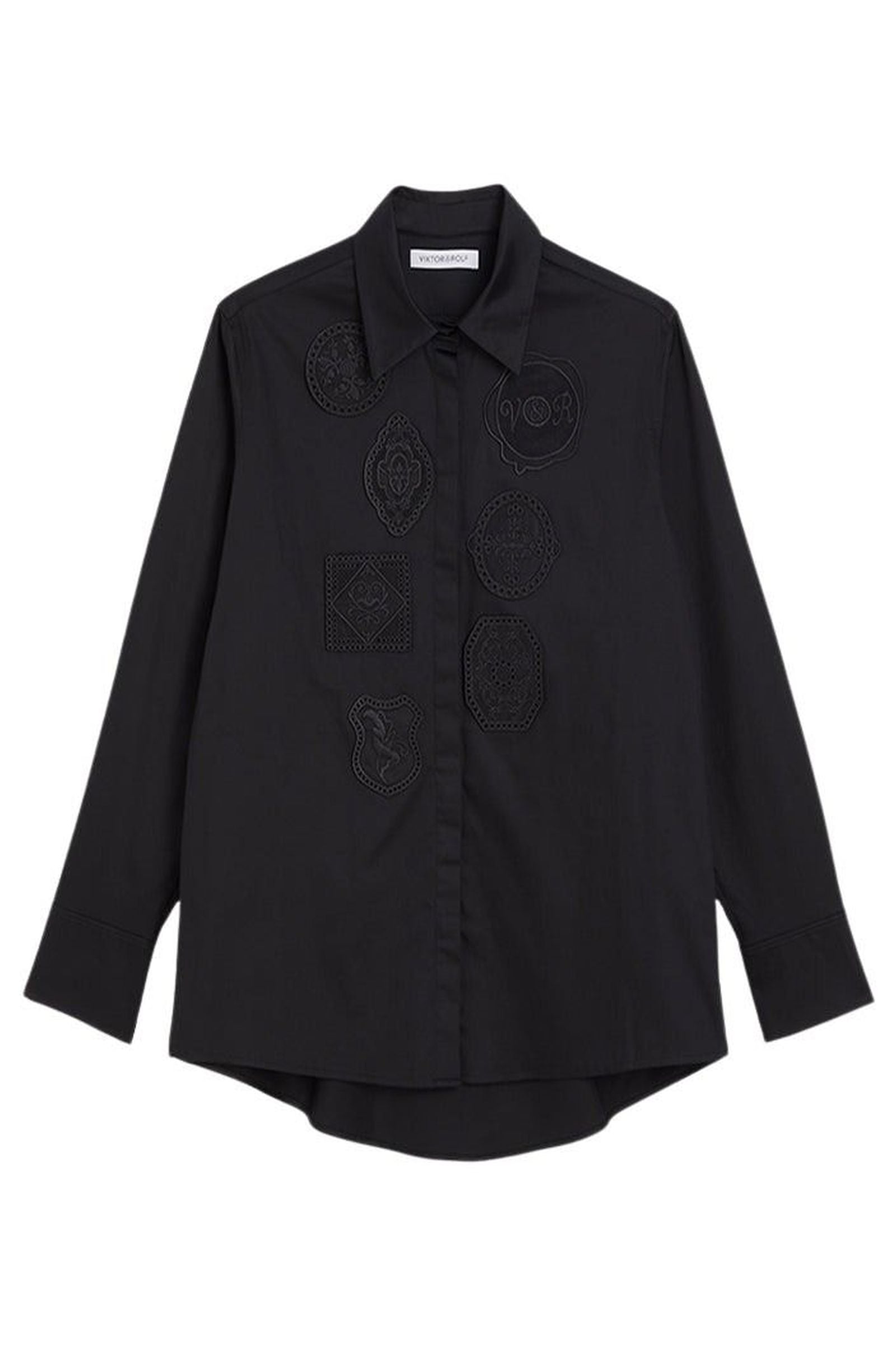 Black / EMBROIDERY PATCH SHIRT