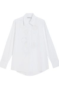 White / EMBROIDERY PATCH SHIRT