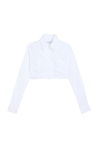 White / PLEATED SHIRT