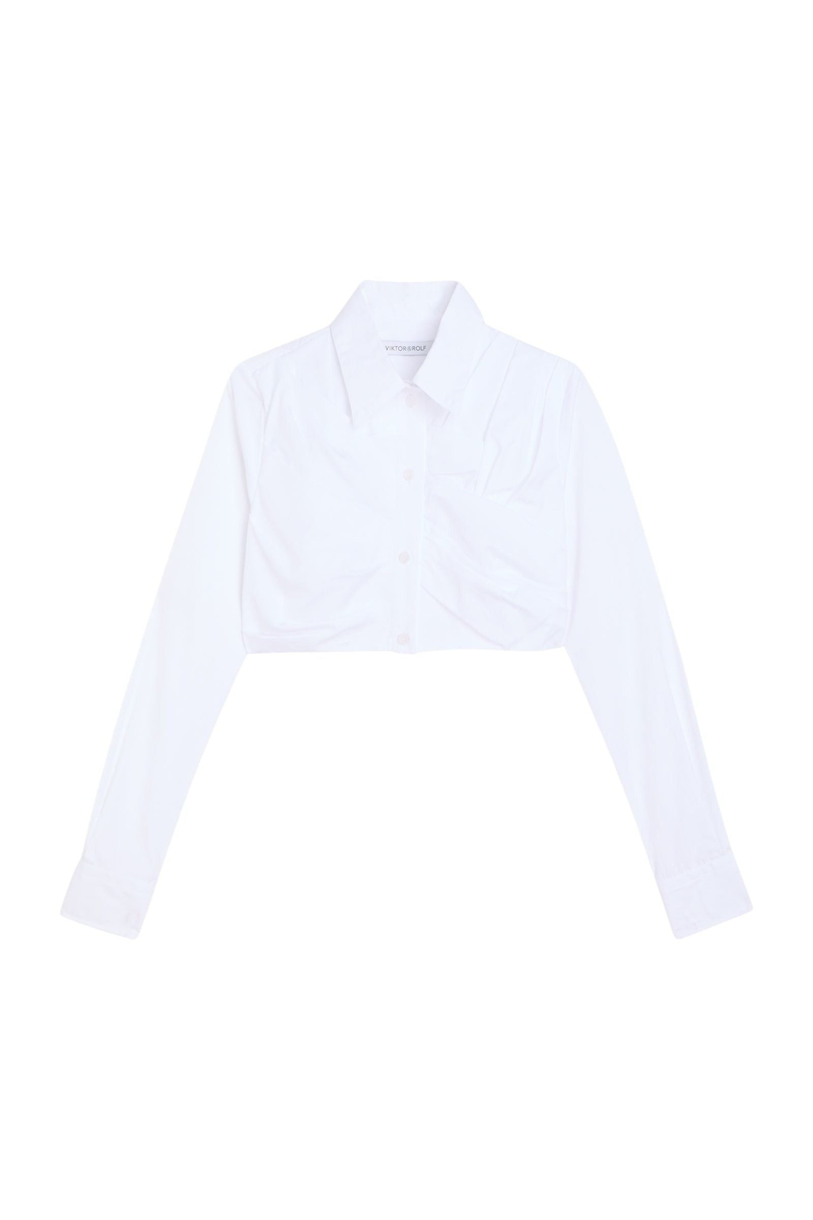 White / PLEATED SHIRT