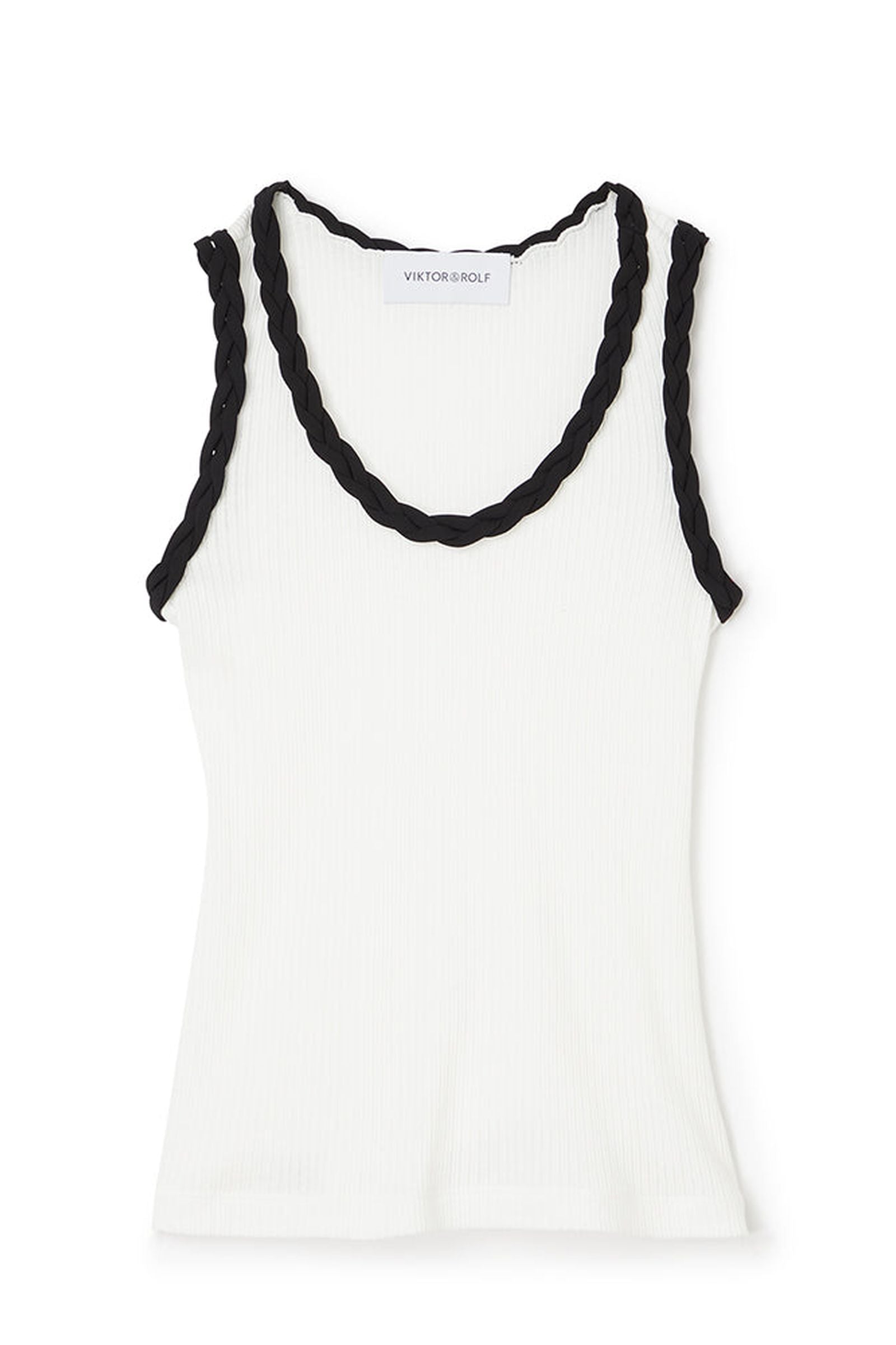 White / BRAID DETAIL TANK TOP
