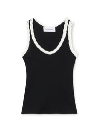 Black / BRAID DETAIL TANK TOP