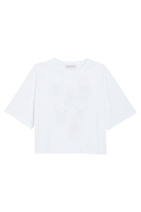 White / EMBROIDERY BOXY T-SHIRT