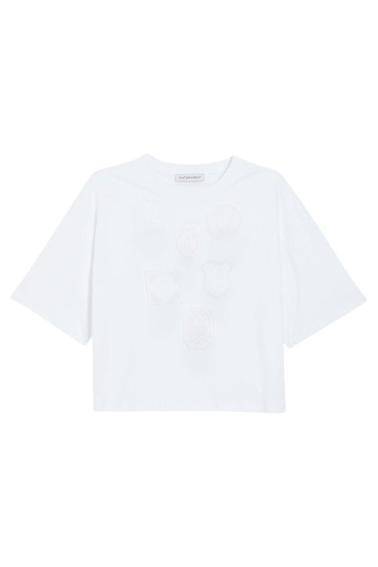 White / EMBROIDERY BOXY T-SHIRT