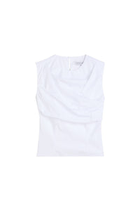 White / PLEATED BLOUSE