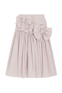 Pink / BOW DRAPE SKIRT