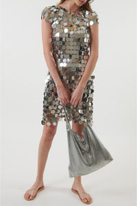 Sac cabas souple porté épaule - Silver