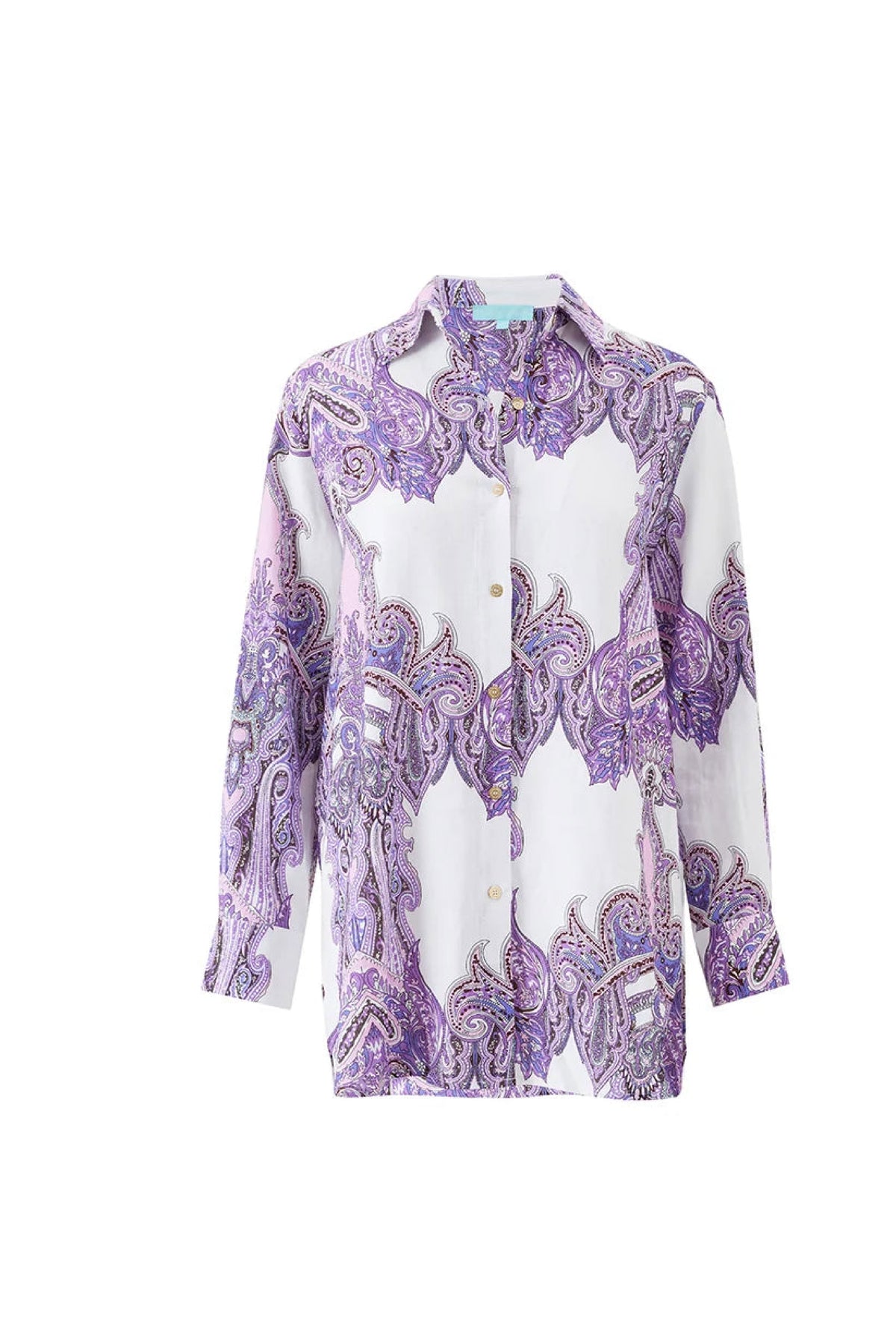 Chemise Paige à boutons imprimée - Amethyst