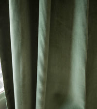 Rideau Palazzo en velours côtelé - Vert amande
