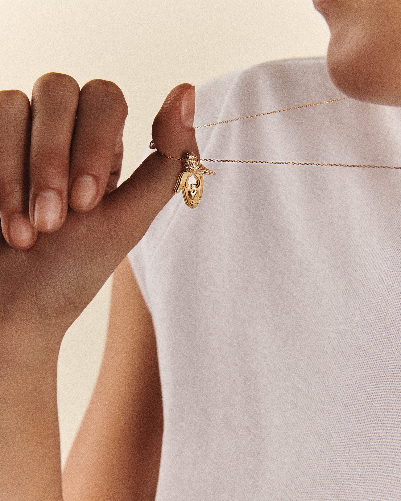 Collier Palerme Bird en or jaune sertie de diamant - Diamant