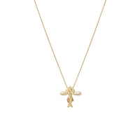 Collier Palerme Daisy en or jaune sertie de diamant - Perle & Diamant