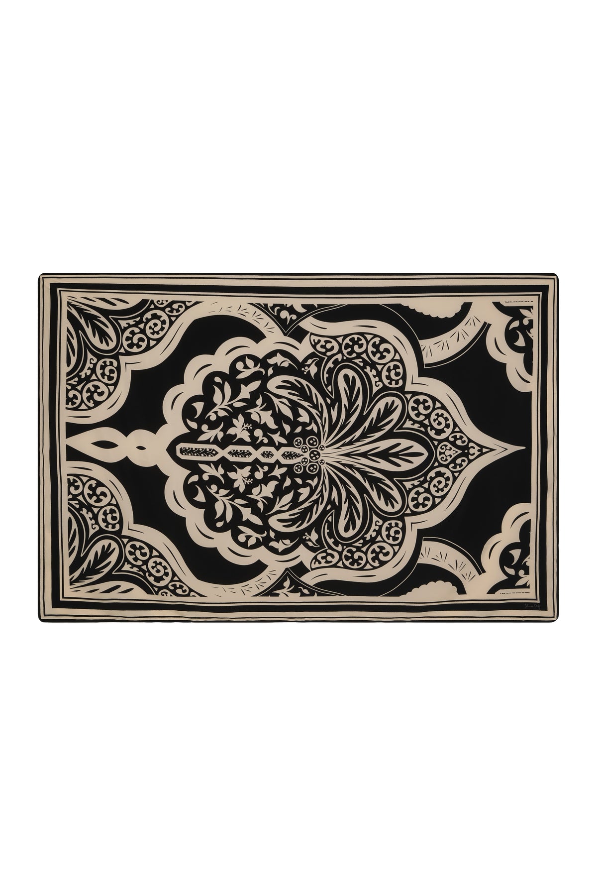 Palma Sevillana cotton shawl - Black