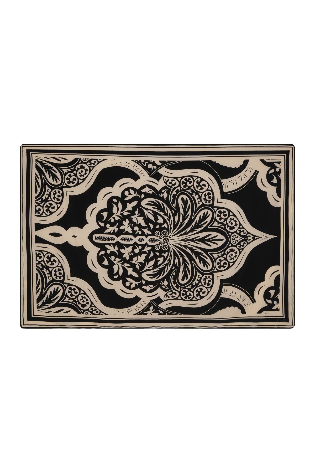 Palma Sevillana cotton shawl - Black