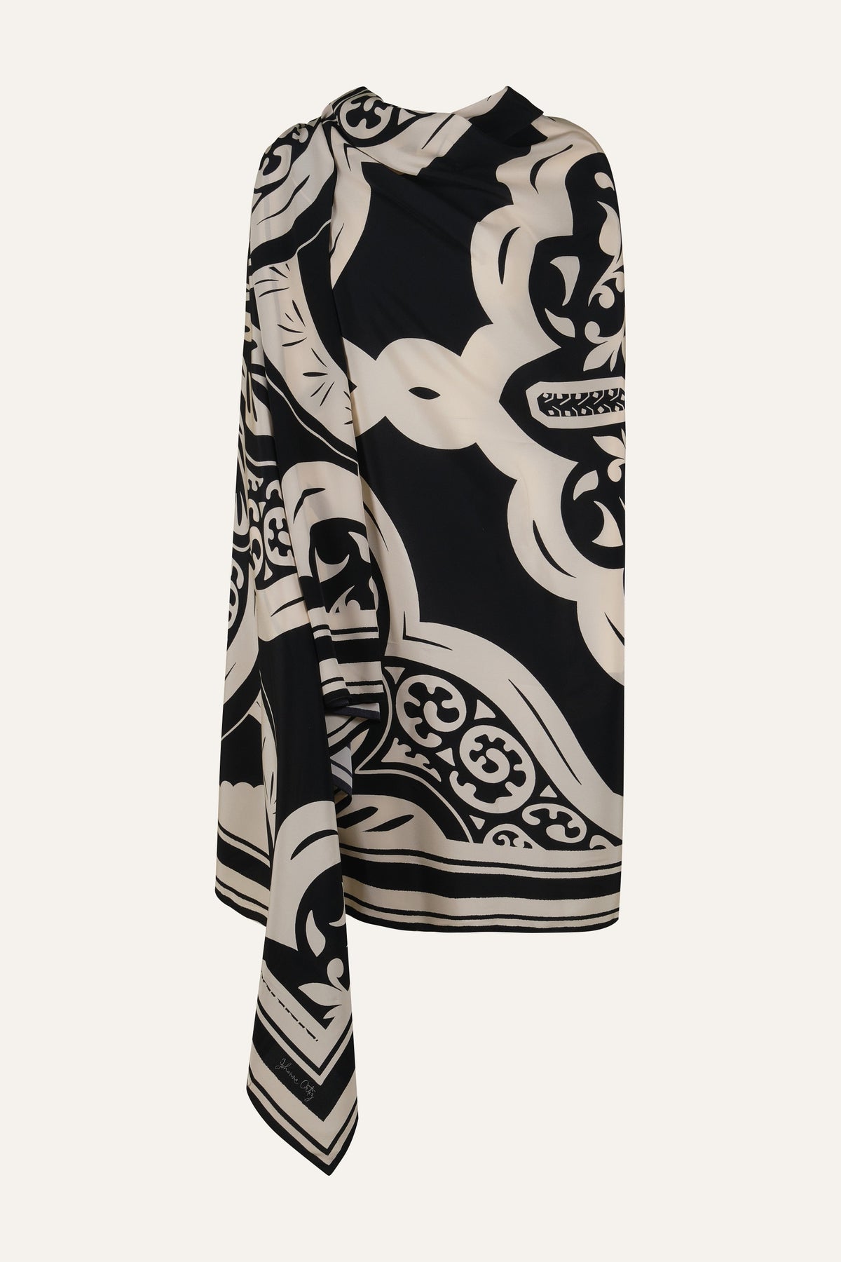 Palma Sevillana cotton shawl - Black