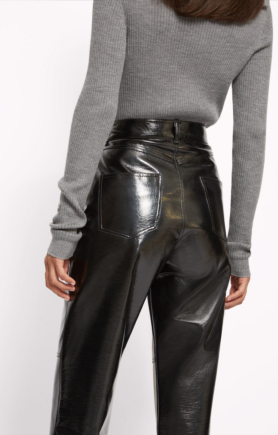 Patent Iggy trousers - Black
