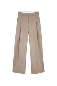 Pantalon de tailleur Oscar en laine mélangée - Sable