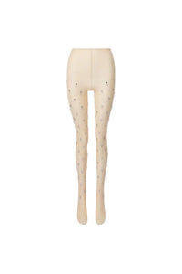 TIGHTS IN EMBROIDERED JERSEY