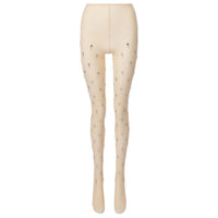 TIGHTS IN EMBROIDERED JERSEY