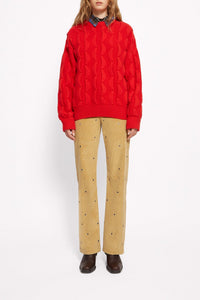 Pantalon Ward à œillets - Beige