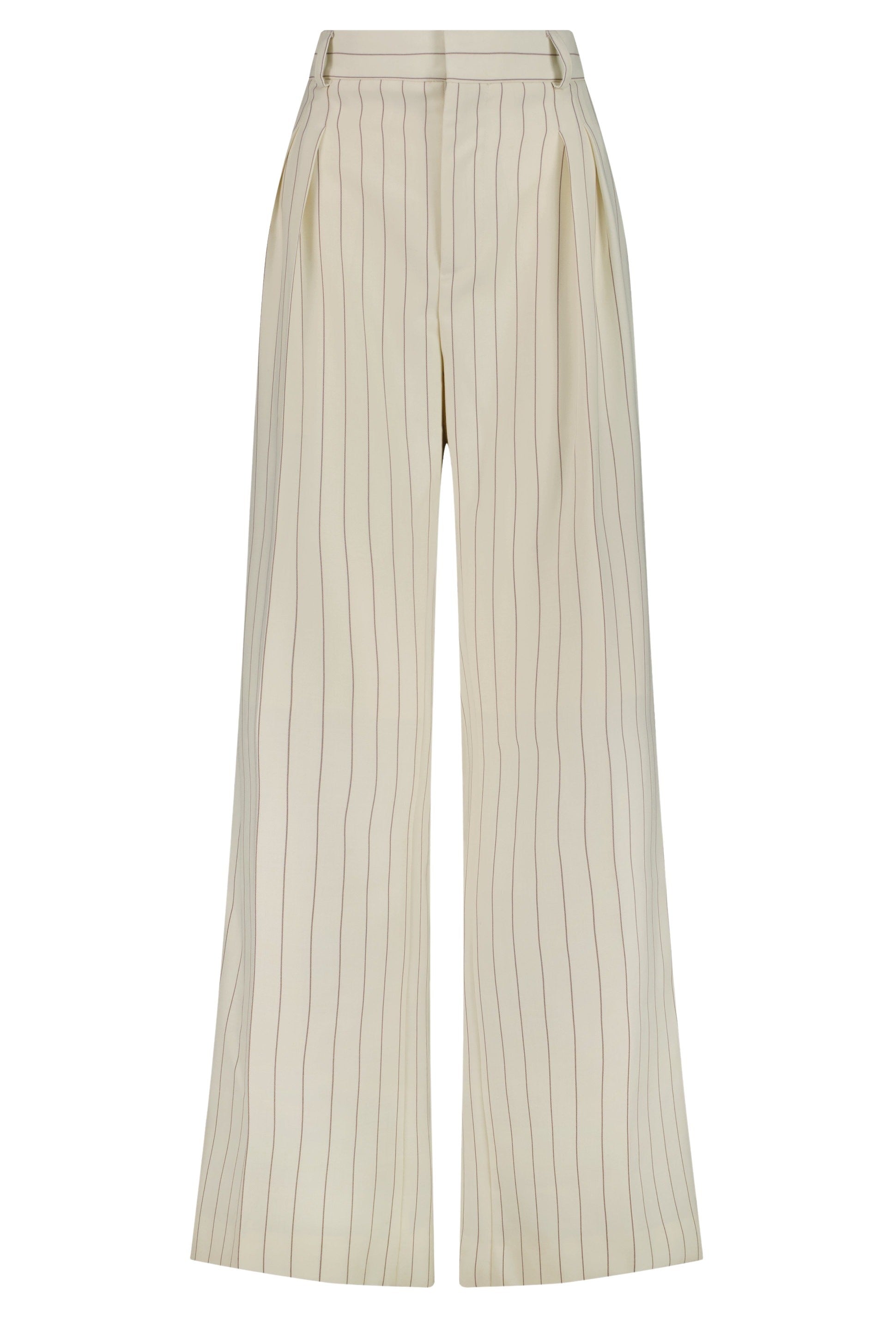 Pantalon Flower à lacets en laine - Écru & Brique