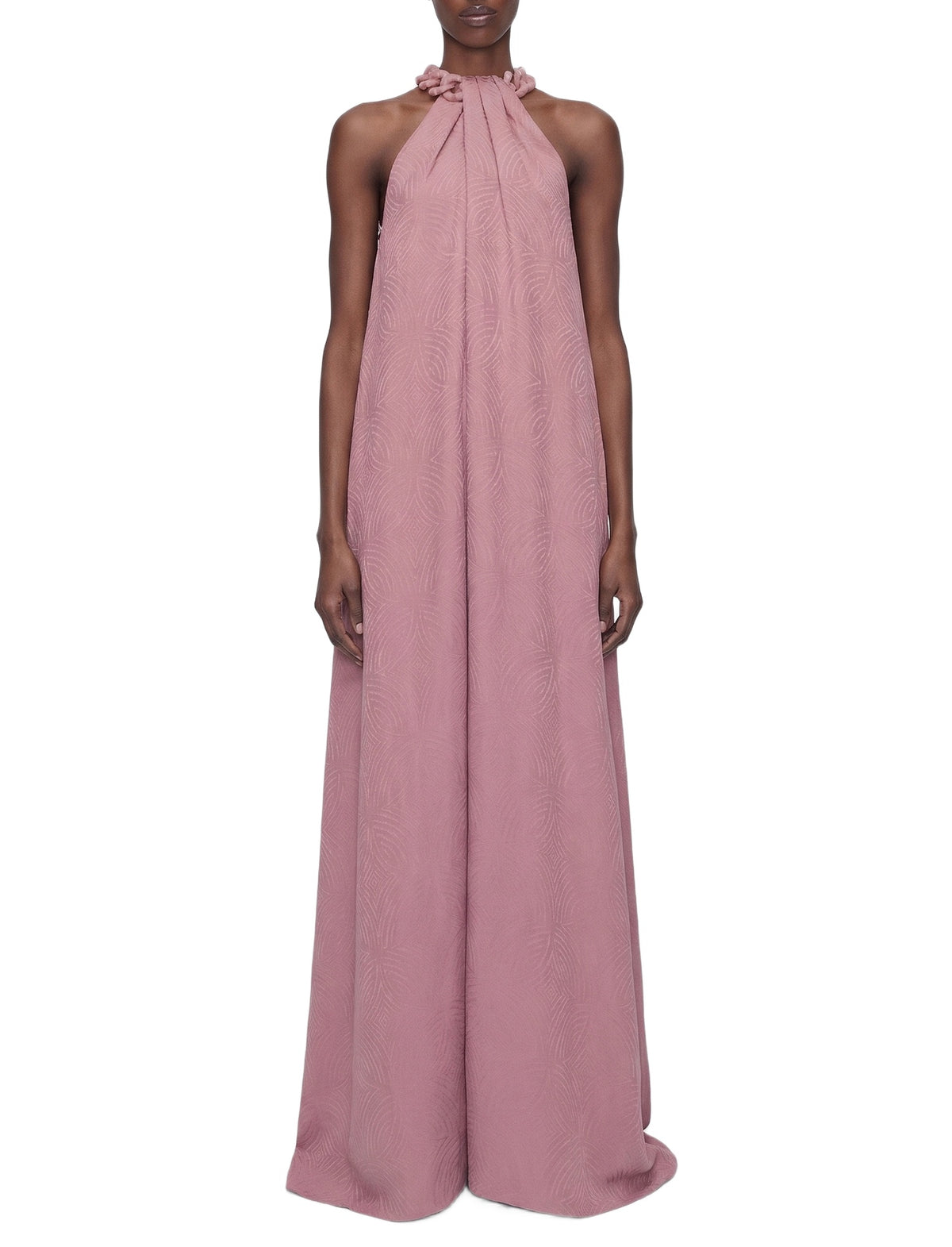 Robe longue Parc en jacquard de soie - Musk
