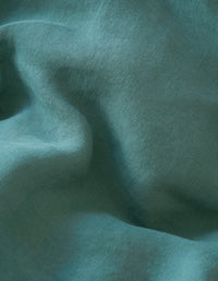 Fitted sheet in washed linen - Bleu Azur