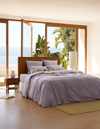 Housse de couette en percale de coton - Mauve d'Eté
