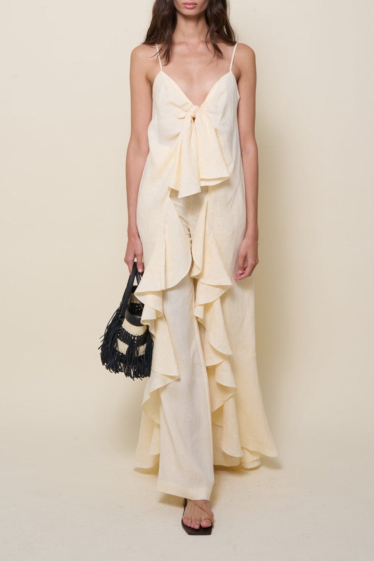 Passage Poise linen trousers - White