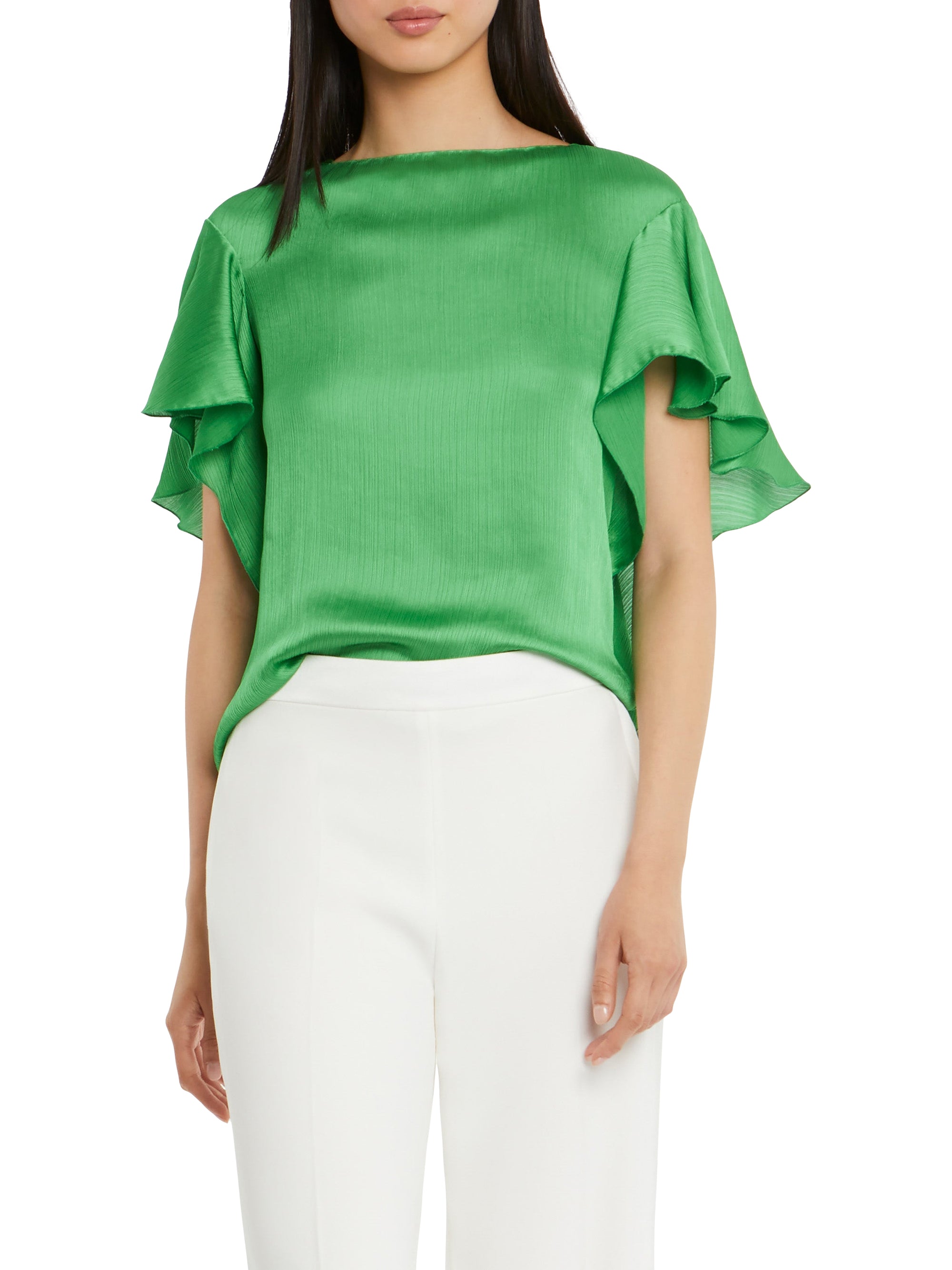 Blouse with butterfly sleeves - Green