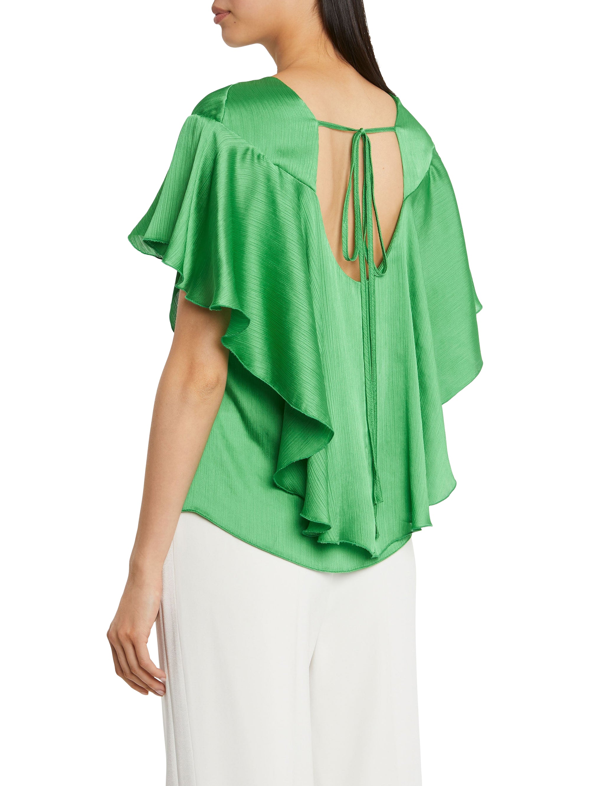 Blouse with butterfly sleeves - Green