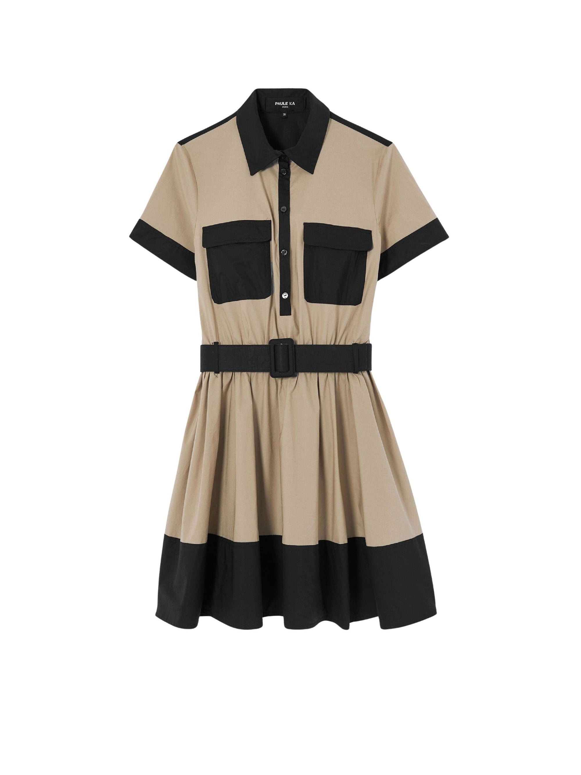 BEIGE / NOIR ROBE