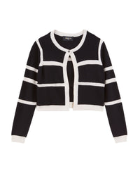 NOIR / BLANC CASSE GILET ML