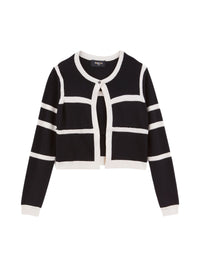 NOIR / BLANC CASSE GILET ML