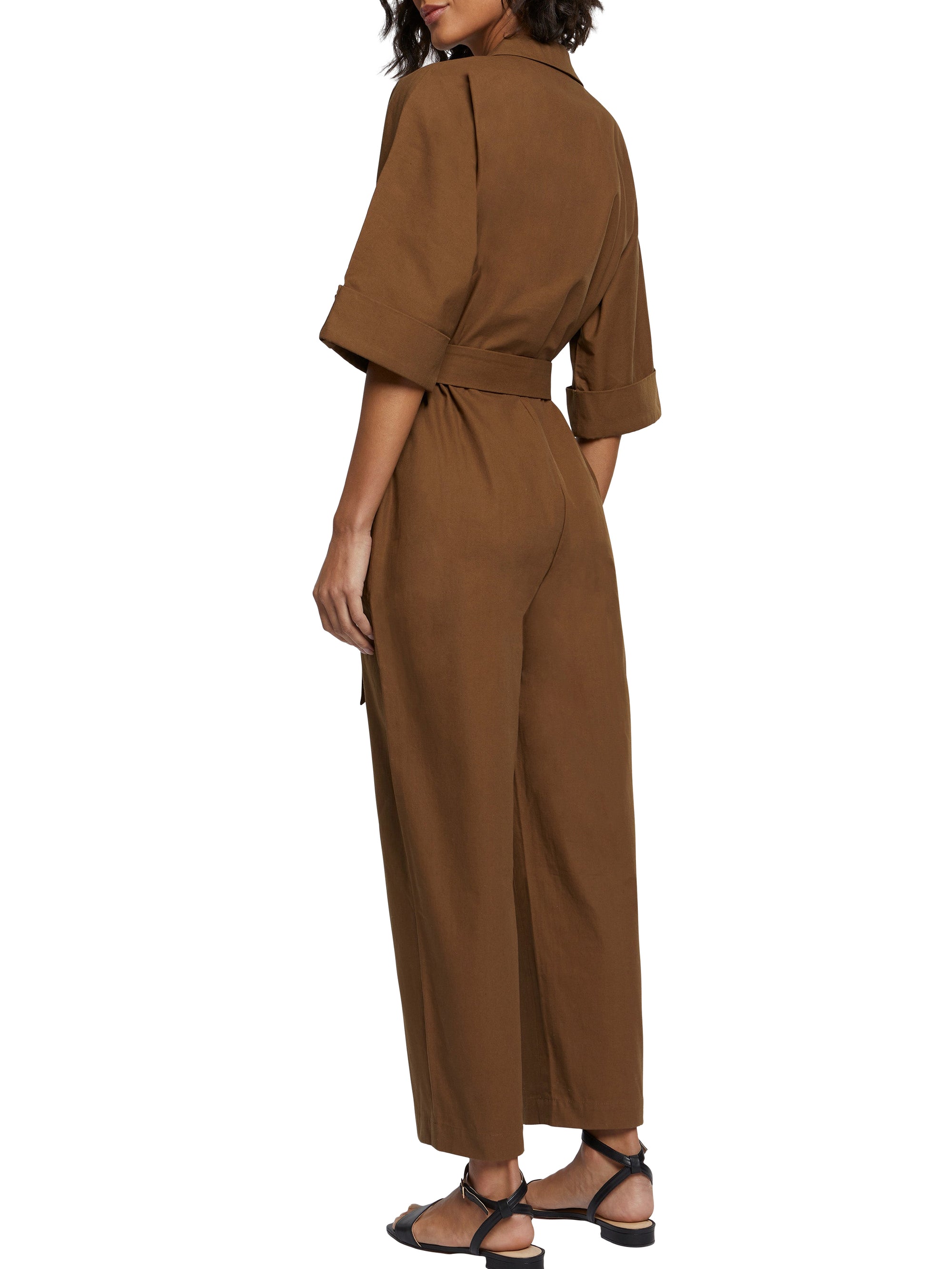 Combinaison en satin de coton - Havane