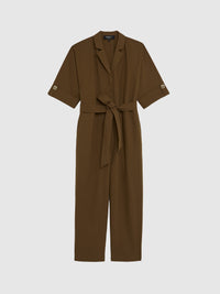 Combinaison en satin de coton - Havane