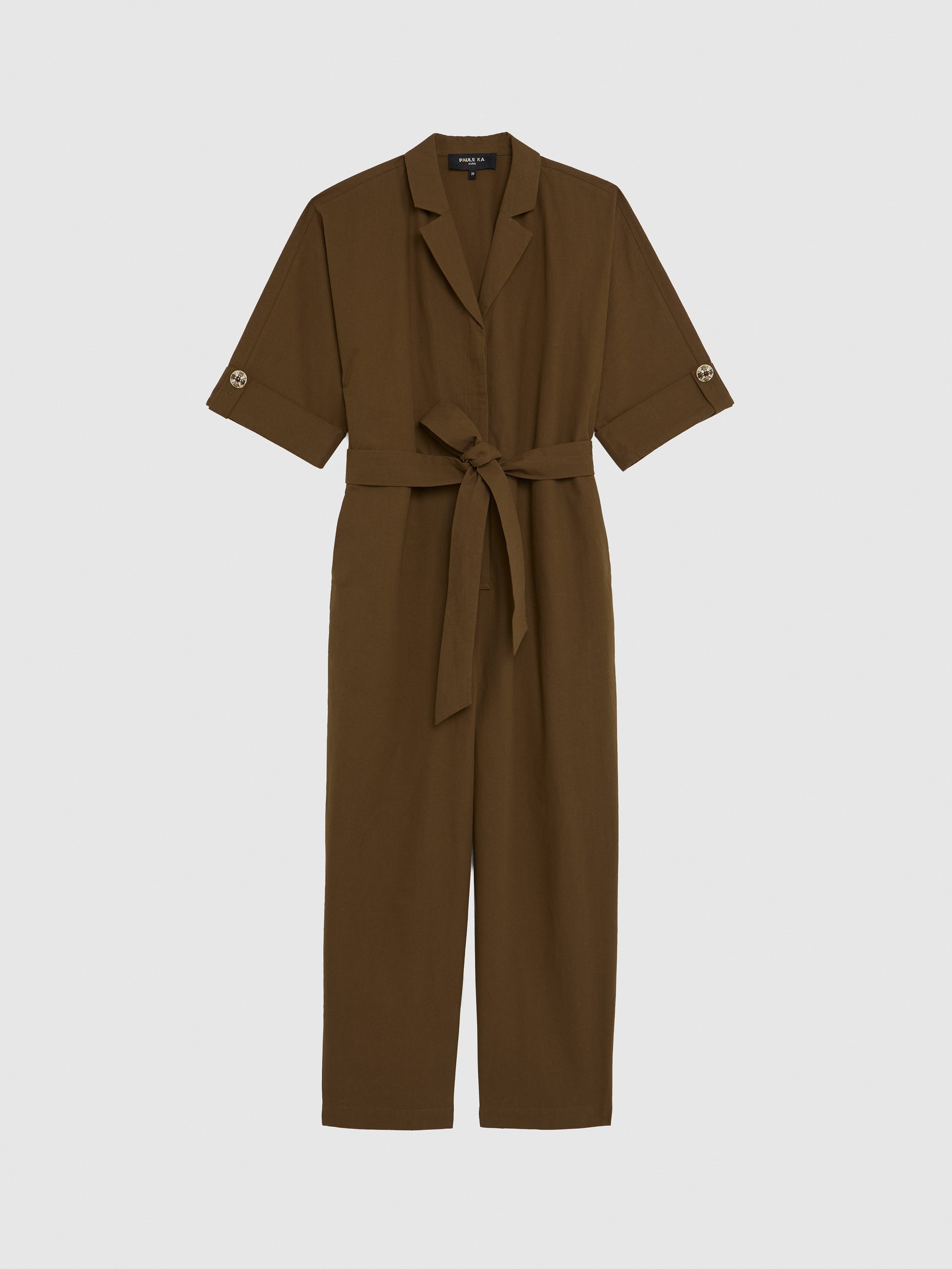 Combinaison en satin de coton - Havane