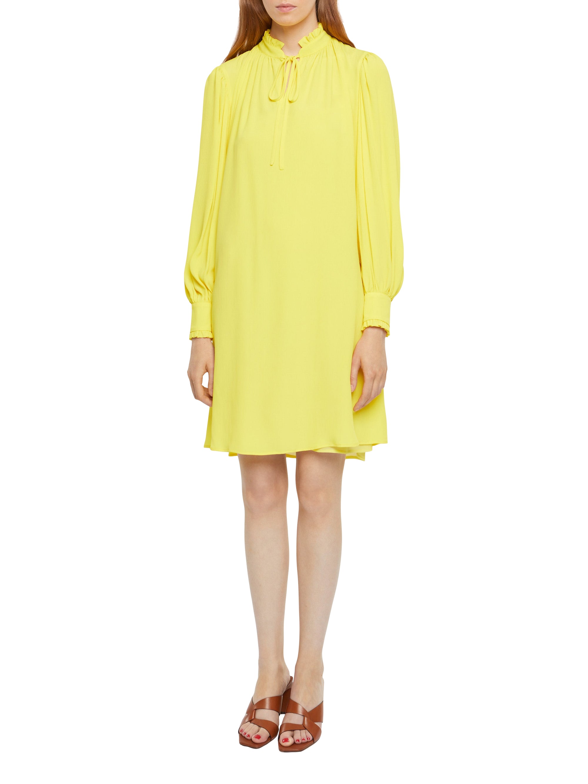 Robe éstivale en crépon de soie - Jaune