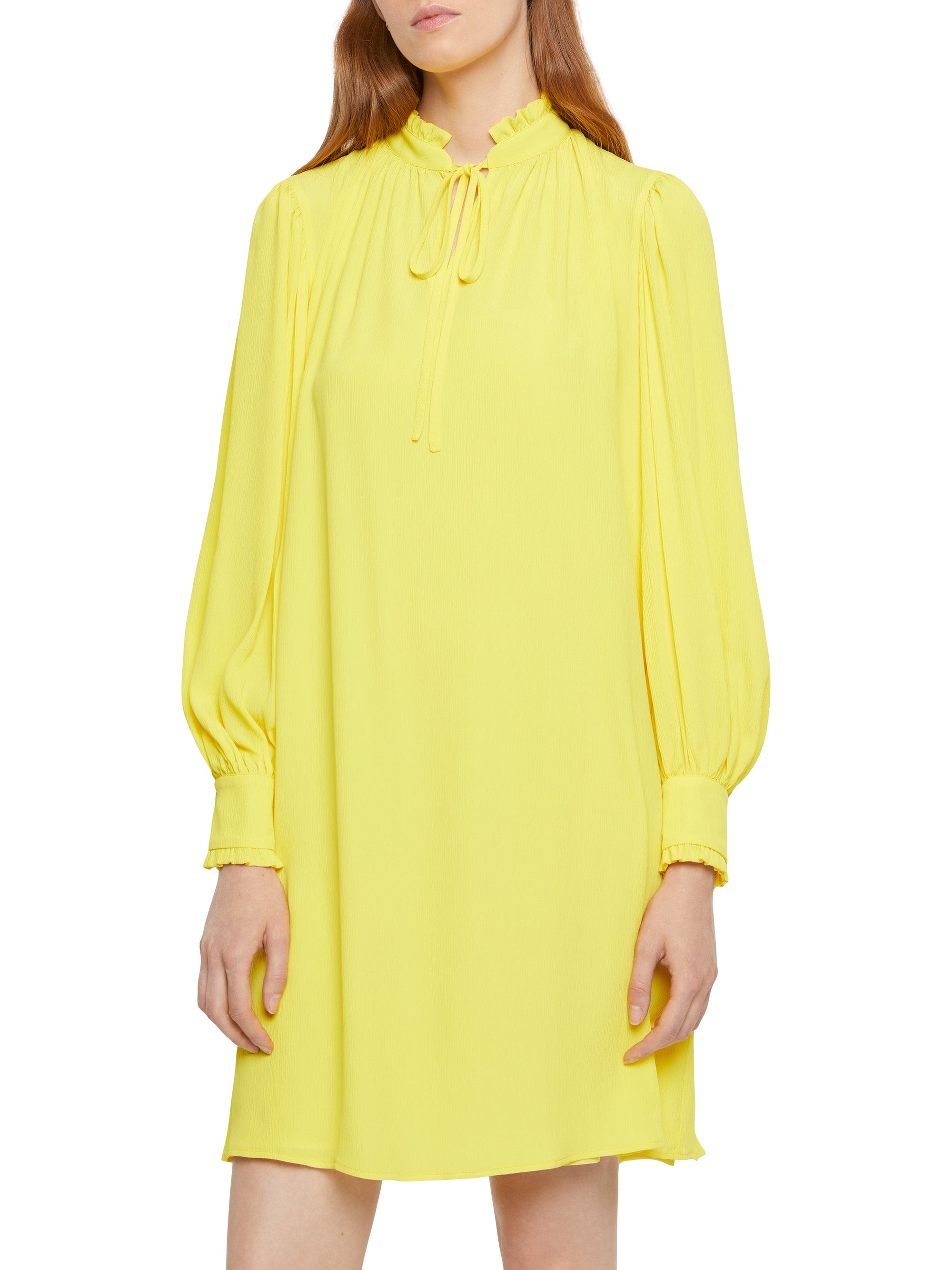 Robe éstivale en crépon de soie - Jaune