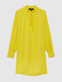 Robe éstivale en crépon de soie - Jaune