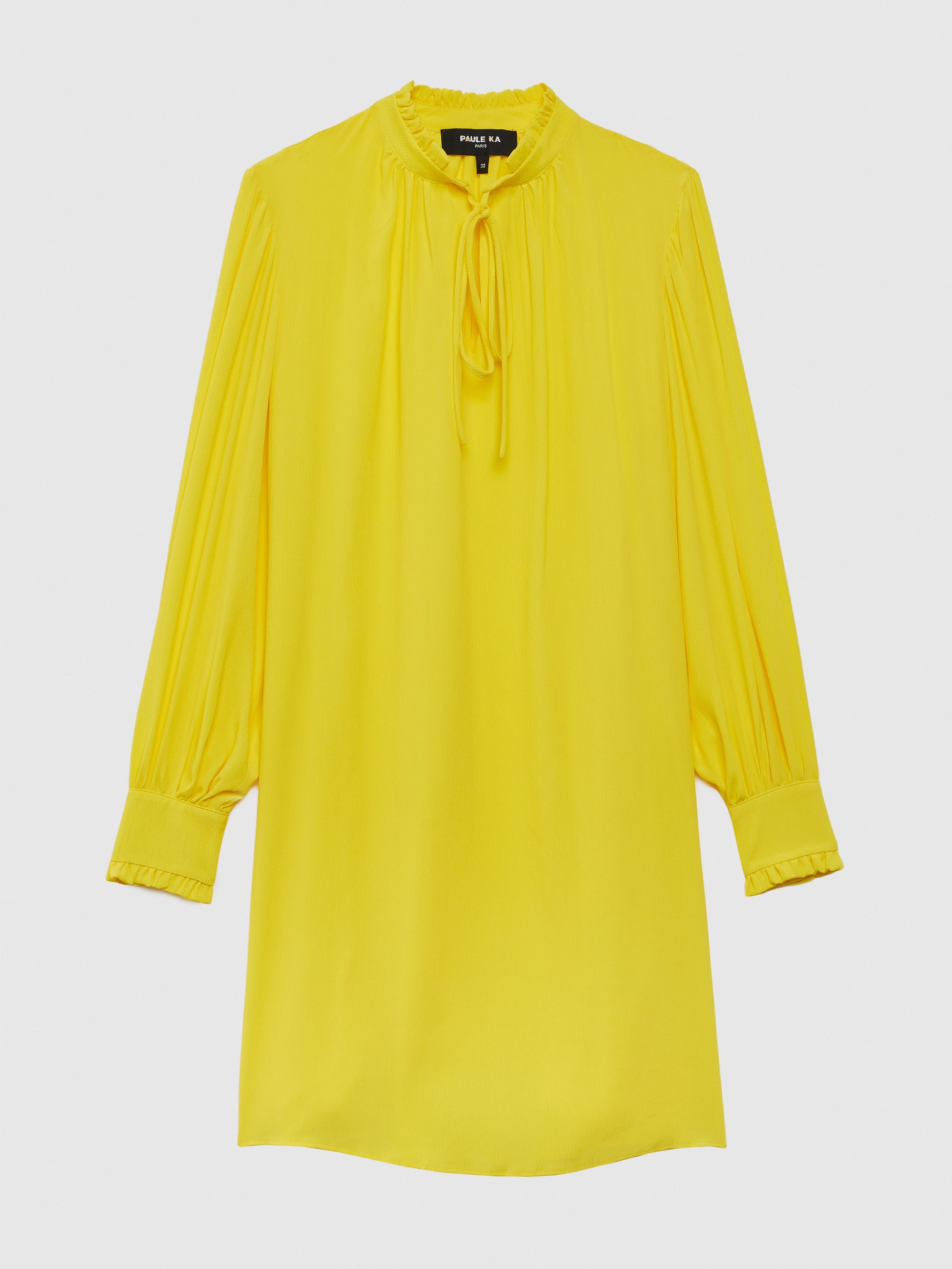 Robe éstivale en crépon de soie - Jaune