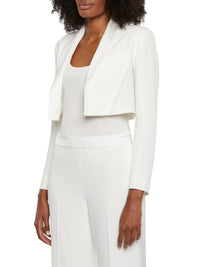 Short satin jacket - Off-white