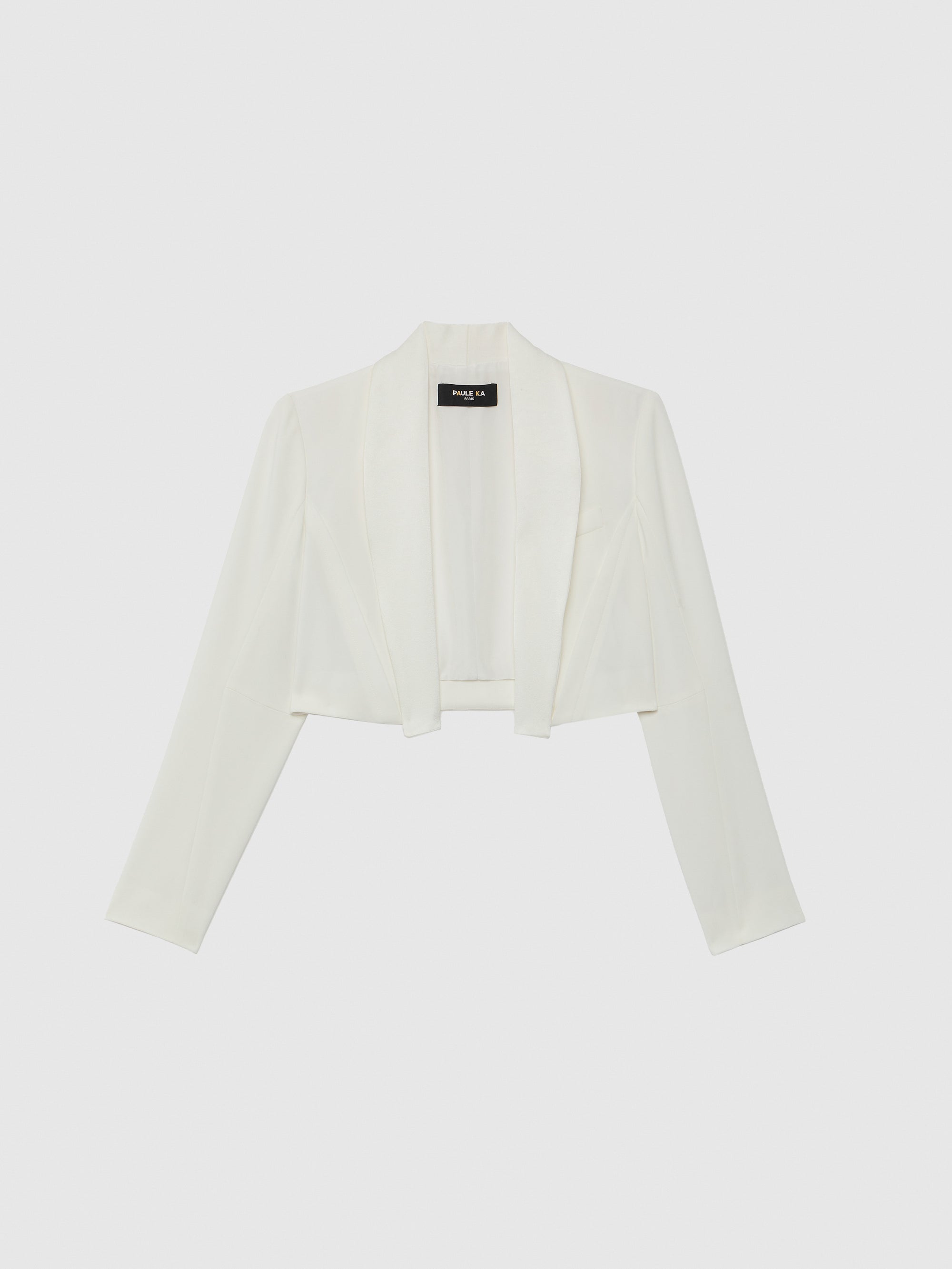 Short satin jacket - Off-white