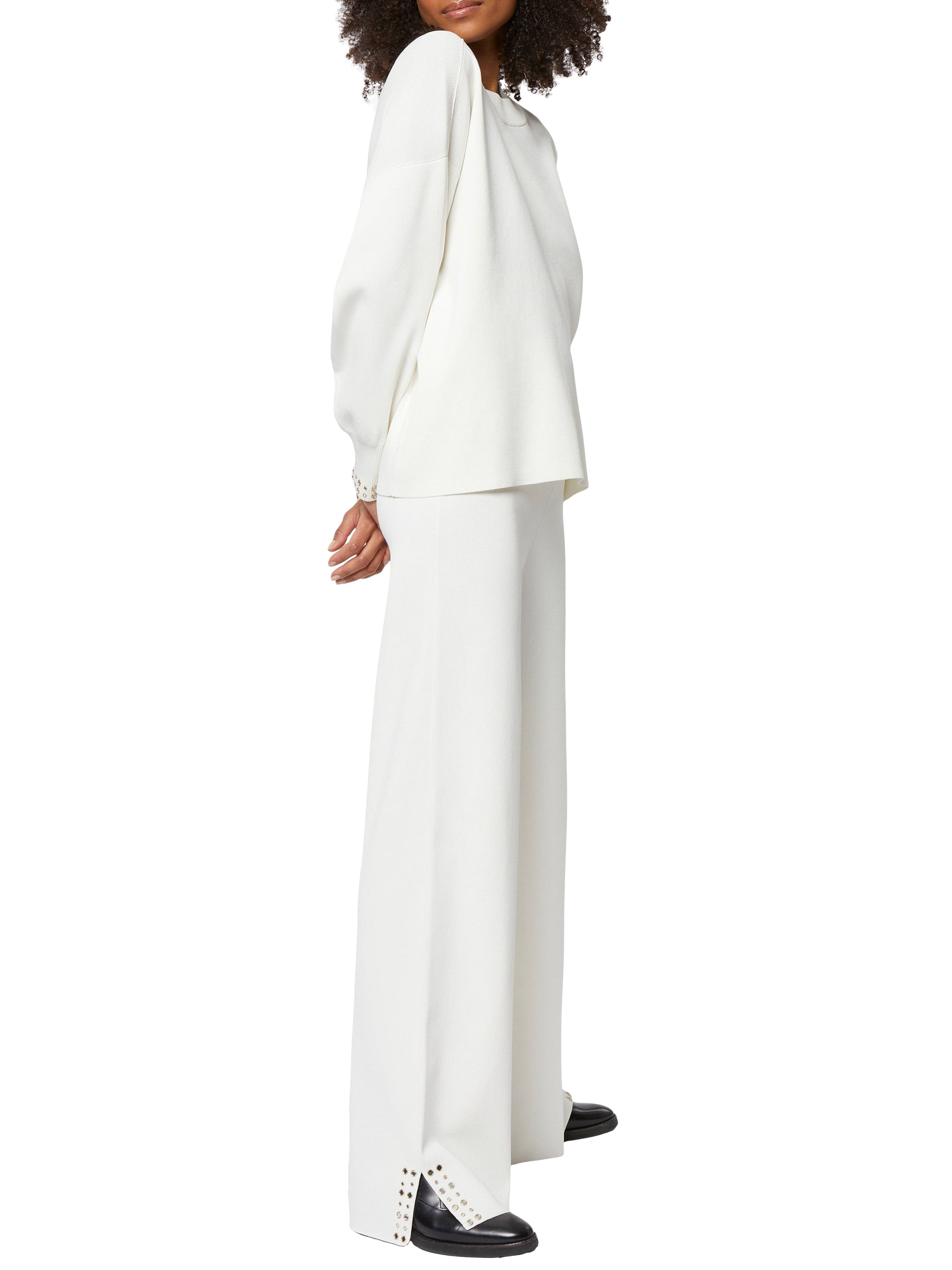 Pantalon droit souple - Blanc