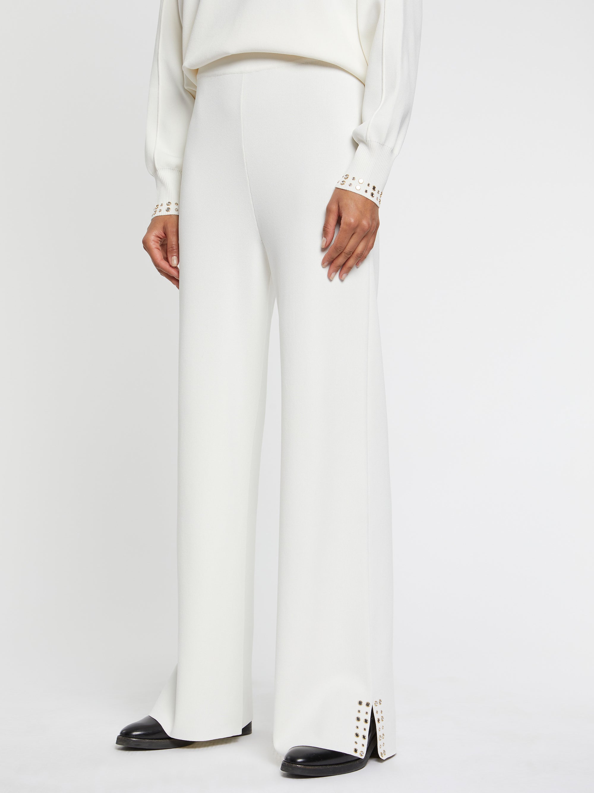 Pantalon droit souple - Blanc